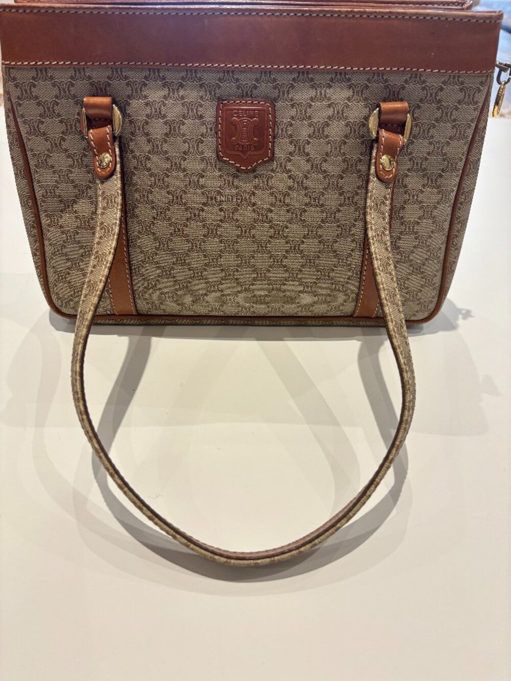 A vintage Celine highly collectable Macadam tote